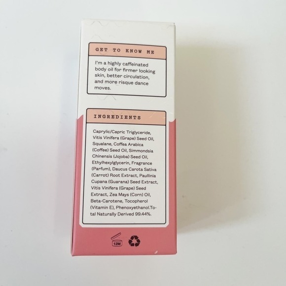 Frank Body Booty Drops Firming Body Oil 1.01 fl oz / 30 ml Caffeine Skincare NEW - Picture 2 of 2